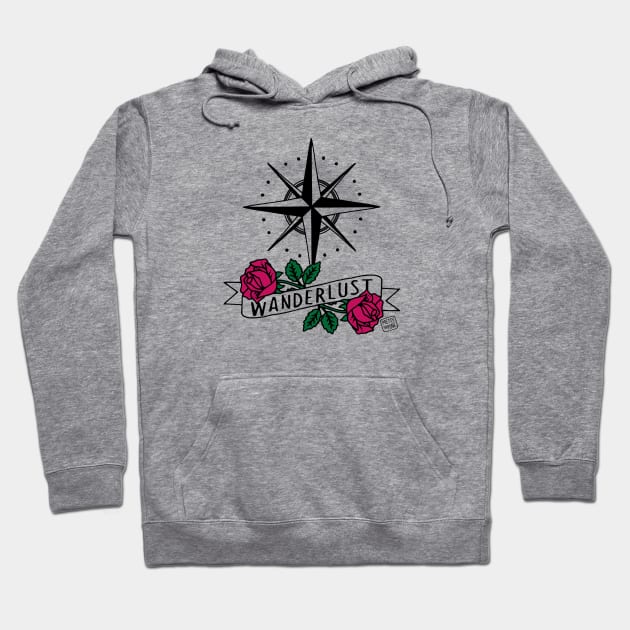 Wanderlust Compass Rose Hoodie by prettyinpunk